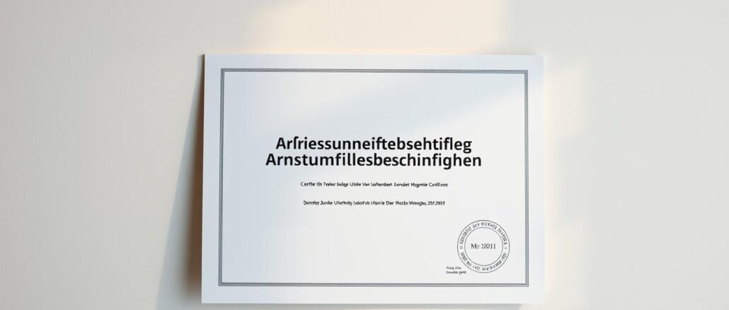 Arbeitsunfähigkeitsbescheinigung